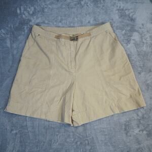 Lauren Ralph Lauren Tan‎ Shorts Women's Size 18w with built in Belt Cargo
